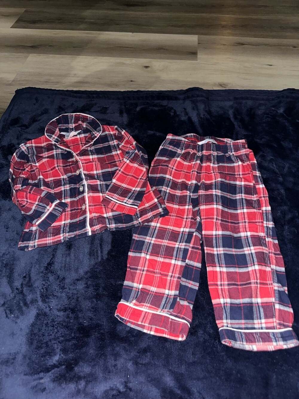 The Company Store Pajama Set Size 4T Red Plaid Flannel